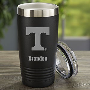 NCAA Tennessee Volunteers Personalized 20oz Black Stainless Steel Tumbler