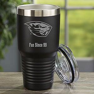 NCAA Oregon State Beavers Personalized 30oz Black Stainless Steel Tumbler