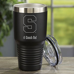NCAA Syracuse Orange Personalized 30 oz. Black Stainless Steel Tumbler