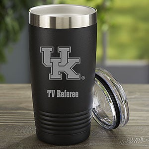 NCAA Kentucky Wildcats Personalized 20oz Black Stainless Steel Tumbler