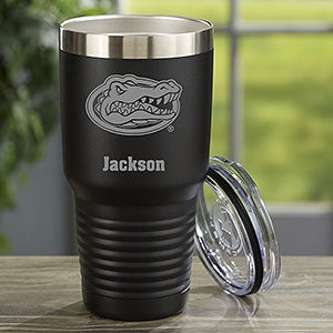 NCAA Florida Gators Personalized 30oz Black Stainless Steel Tumbler