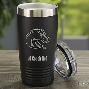NCAA Boise State Broncos Personalized 20oz Black Stainless Steel Tumbler