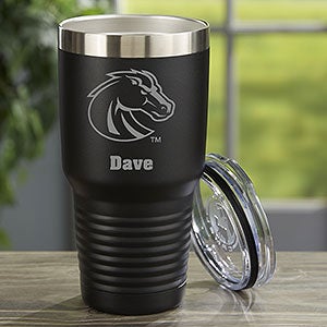 NCAA Boise State Broncos Personalized 30oz Black Stainless Steel Tumbler