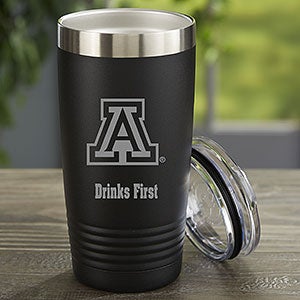 NCAA Arizona Wildcats Personalized 20 oz. Black Stainless Steel Tumbler