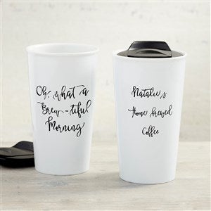 Expressions Personalized Double-Wall Ceramic Travel Mug