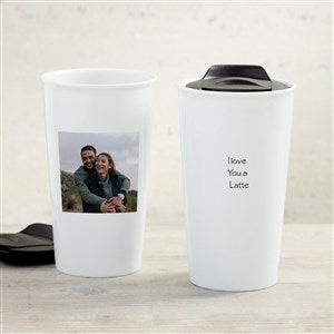 Romantic Photo Personalized Double-Walled Ceramic Travel Mug