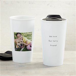 Pet Photo Personalized 12oz Double-Walled Ceramic Travel Mug