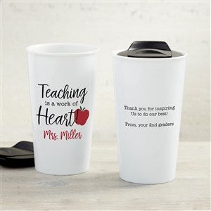 Inspiring Teacher Personalized Double-Walled Ceramic Travel Mug