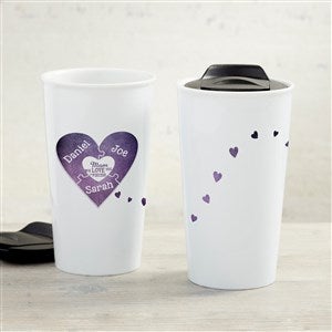 We Love You To Pieces Personalized Ceramic Travel Mugs
