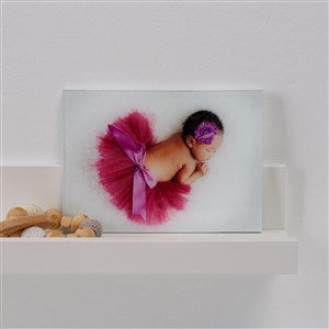 Baby Personalized Glass Photo Prints - Horizontal 5x7