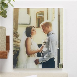 Wedding Personalized Glass Photo Prints - Vertical 8x10