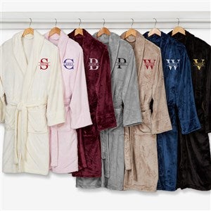 Lavish Last Name Embroidered Fleece Robes - 33287