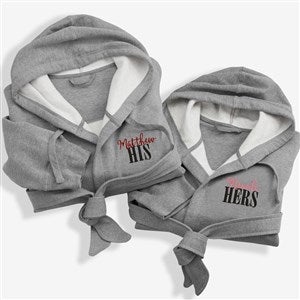 His & Hers Personalized Sweatshirt Robes - 33292