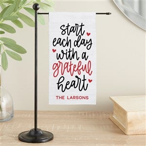 Grateful Heart Personalized Mini Desktop Flag