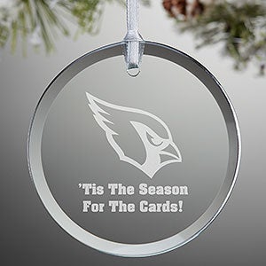 NFL Arizona Cardinals Personalized Glass Ornament