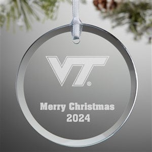 NCAA Virginia Tech Hokies Personalized Glass Ornament