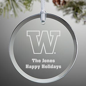 NCAA Wisconsin Badgers Personalized Glass Ornament