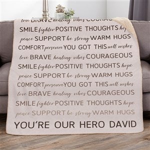 Words of Encouragement Personalized 50x60 Sherpa Blanket