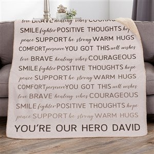 Words of Encouragement Personalized 60x80 Sherpa Blanket
