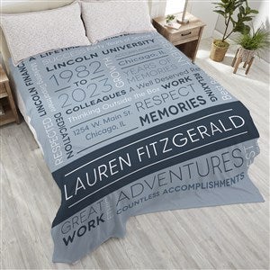 My Retirement Personalized 90x108 Plush King Fleece Blanket