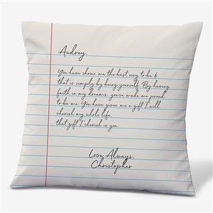 Love Letter Personalized Throw Pillows - 33365