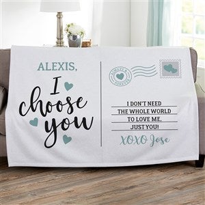 I Choose You Personalized 50x60 Sweatshirt Blanket
