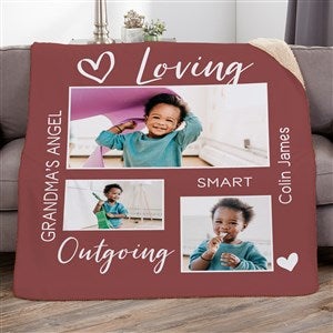 Photo Gallery For Grandparents Personalized 50x60 Sherpa Blanket