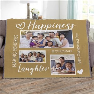 Photo Gallery For Grandparents Personalized 56x60 Woven Throw