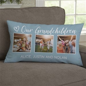 Photo Gallery For Grandparents Personalized Lumbar Throw Pillow