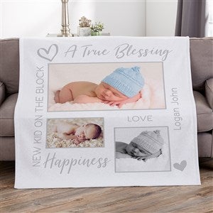 Baby Photo Collage Personalized Photo 50x60 Sweatshirt Blanket