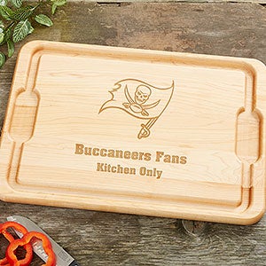 NFL Tampa Bay Buccaneers Personalized Maple Cutting Board 12x17