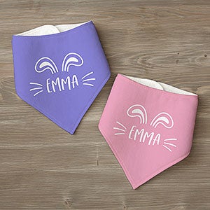 Ear-resistible Name Personalized Easter Bandana Bibs