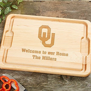 NCAA Oklahoma Sooners Personalized Maple Cutting Board 12x17