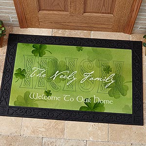 An Irish Welcome Personalized Doormat- 20x35