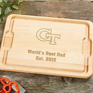 NCAA Georgia Tech Yellow Jackets Personalized Maple Cutting Board 12x17