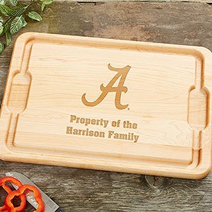 NCAA Alabama Crimson Tide Personalized Maple Cutting Board - 12x17