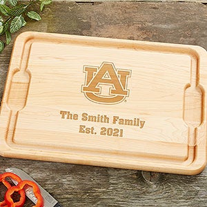 NCAA Auburn Tigers Personalized Maple Cutting Board 12x17