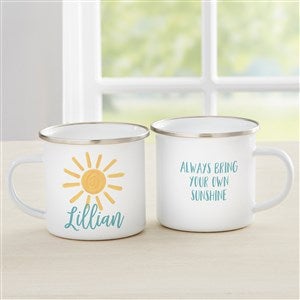 Watercolor Brights Sunshine Personalized Kids Enamel Mug