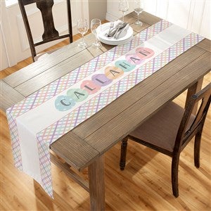 Easter Eggs Personalized Table Runner - 16x60