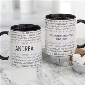 Words of Encouragement Personalized Coffee Mug 11oz Black