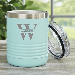 Lavish Last Name Personalized 10oz Teal Stainless Tumbler