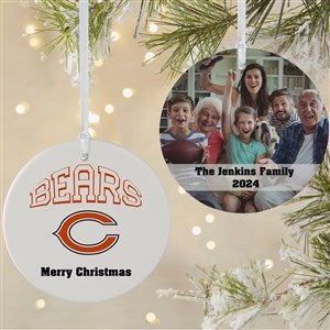 NFL Chicago Bears Personalized Photo Ornament - 2 Sided Matte