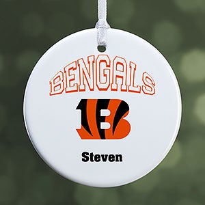 NFL Cincinnati Bengals Personalized Ornament - 1 Sided Glossy