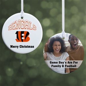 NFL Cincinnati Bengals Personalized Photo Ornament - 2 Sided Glossy