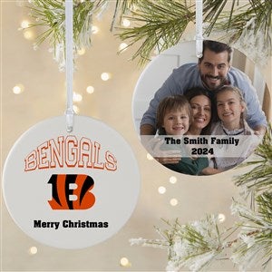 NFL Cincinnati Bengals Personalized Photo Ornament - 2 Sided Matte
