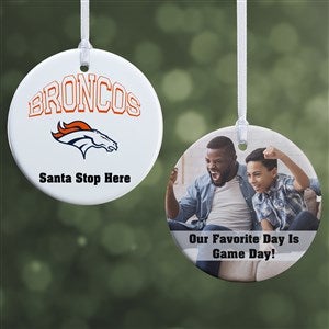 NFL Denver Broncos Personalized Photo Ornament - 2 Sided Glossy