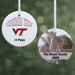 NCAA Virginia Tech Hokies Personalized Photo Ornament - 2 Sided Glossy