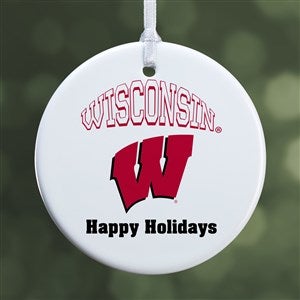 NCAA Wisconsin Badgers Personalized Ornament - 1 Sided Glossy
