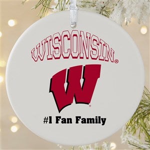 NCAA Wisconsin Badgers Personalized Ornament - 1 Sided Matte
