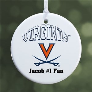 NCAA Virginia Cavaliers Personalized Ornament - 1 Sided Glossy